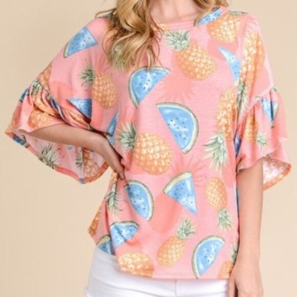 Pink Pineapple and Watermelon Top - Picture 9 of 10